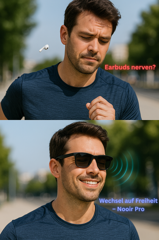 Nooir Pro – Intelligente Sonnenbrille mit Audio, Mikrofon & Noise-Cancelling